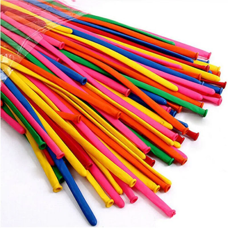 

100Pcs/2g Animal mixed color Tying Making Long Balloons Twist Latex Balloon Wedding Birthday Party Decoration Ballons