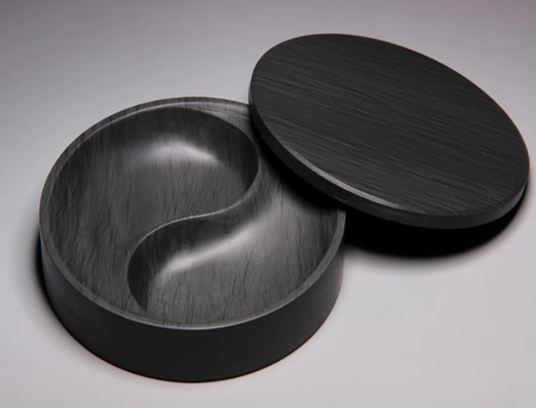 5" Tai Chi Ink Grinding Stone She Inkstone Calligraphy Painting Sumie