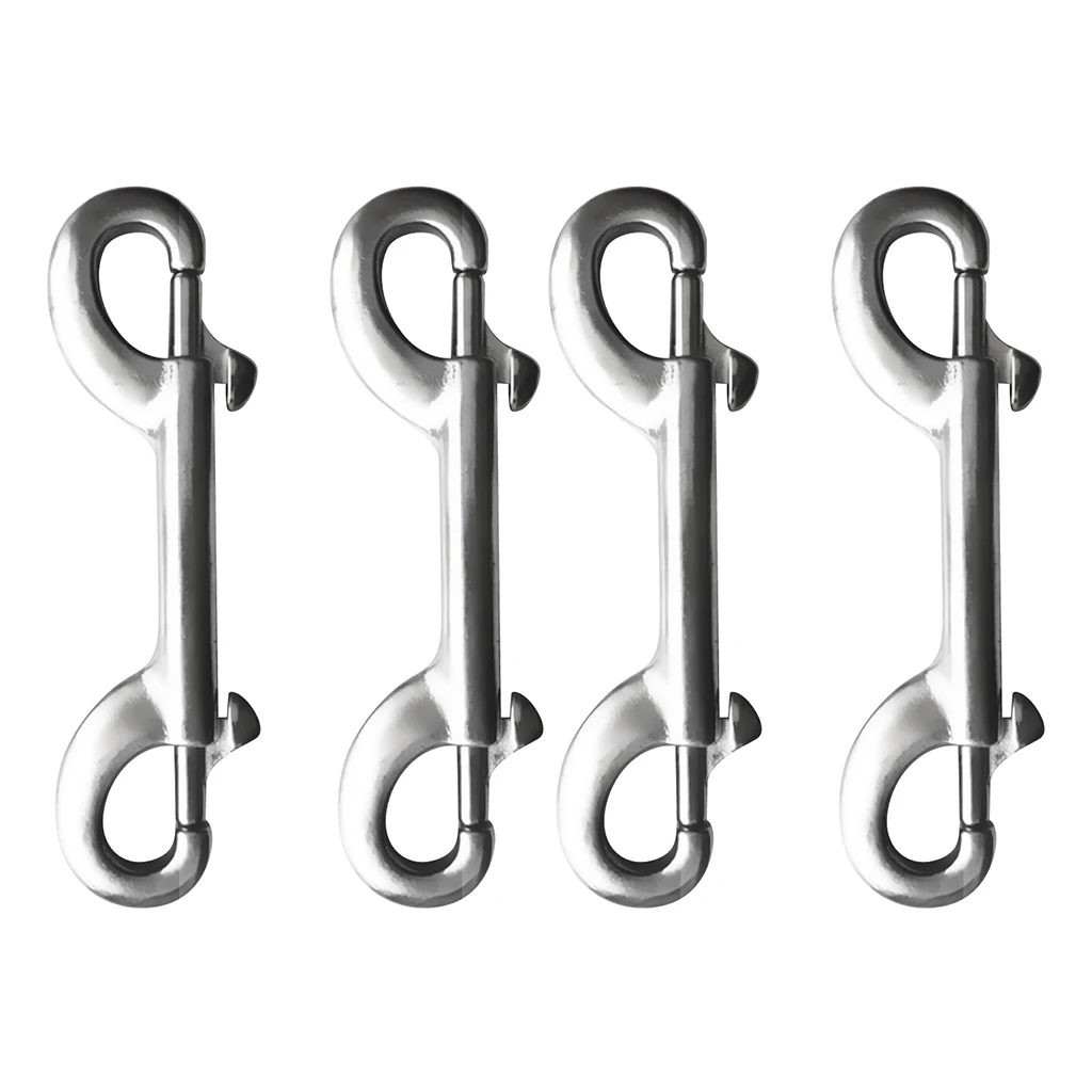 4pcs Stainless Steel Double Ended Bolt Snaps Trigger Hooks Dog Clips Stainless Steel Diving Clip 