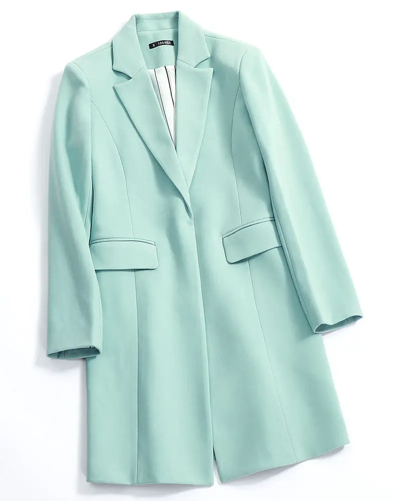 light blue jacket Дамская элегантная офисная одежда платье костюм женский длинный стиль куртка юбка M-4XL размера плюс синтетическая ткань Рабочий костюм f80808 - Цвет: light blue jacket