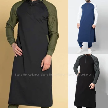 Medieval Sweatshirt Arabic Islamic Clothing Men Jubba Thobe Muslim Dress Kaftan Dubai Traditional Pakistani Saudi Arabia Robes