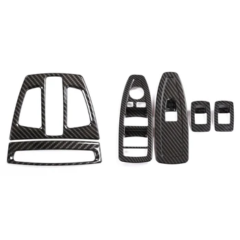 

5 Pcs Car Interior Trim for Bmw X1 F48: 1Pcs Car Front Reading Light Cover Trim & 4 Pcs Window Lift Switch Frame Trim