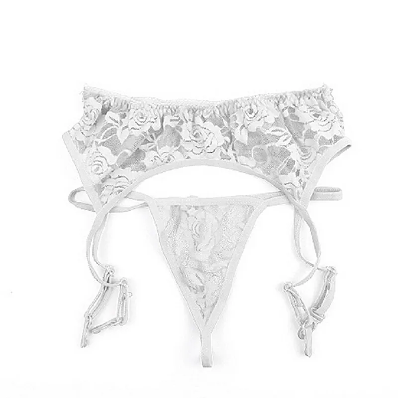 

Rose Pattern Fashion Lace Ladies Womens Top Thigh-Highs Stockings within Temptation Suspender Garter Belt Transparent Socks