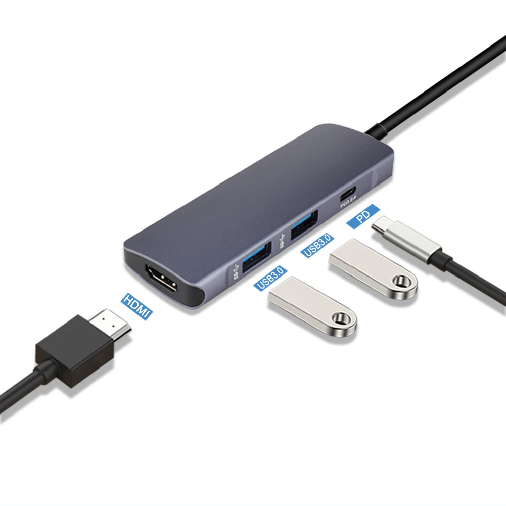 Usb-хаб type C к Usb3.0 Hdmi type-C многопортовый Pd концентратор для Macbook Pro Аксессуары type C зарядный разветвитель порт 2 Usb 3,0 порта