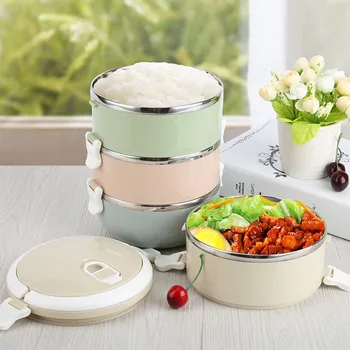 

1/2/3/4 layers Portable Stainless Steel Thermal Lunch Box For Office Lunchbox Leakproof kids Lunch Box Food Camping Supplies