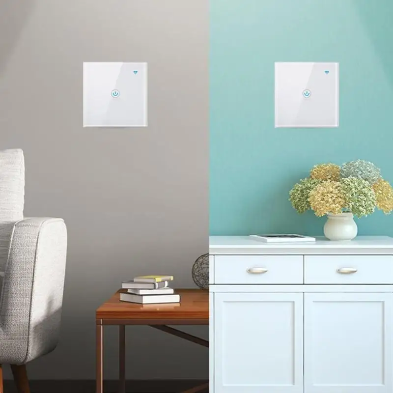 Смарт настенный Wi-Fi адаптер ЕС Стандартный 1/2/3 переключатель для Google Amazon Alexa Поддержка «умное» Голосовое управление как IFTTT