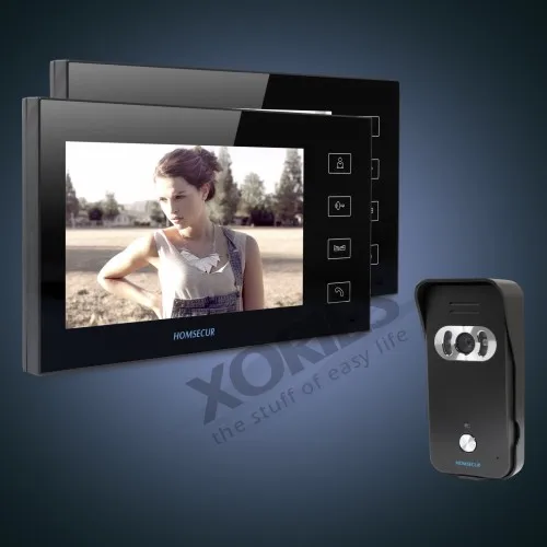 HOMSECUR 7 &quotпроводной Hands free видео и аудио Смарт дверной звонок WIFI + ИК Ночное видение