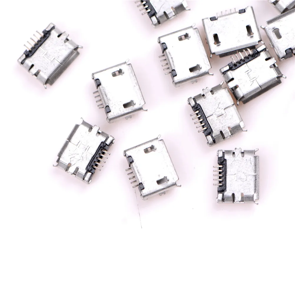 Imc Горячая 20 шт. Micro Тип USB B гнездо 5-Булавки SMD SMT пайки Jack Разъем оптовая продажа |
