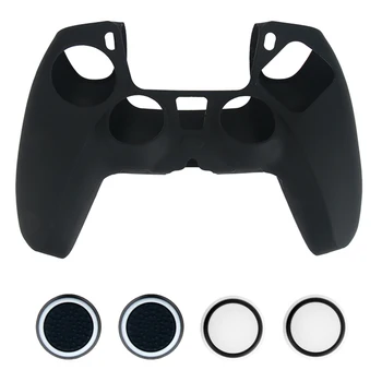 

Gamepad Styling With 4 Thumb Grip Caps Silicone Protective Easy Install Soft Skin Accessories Controller Case For PlayStation 5