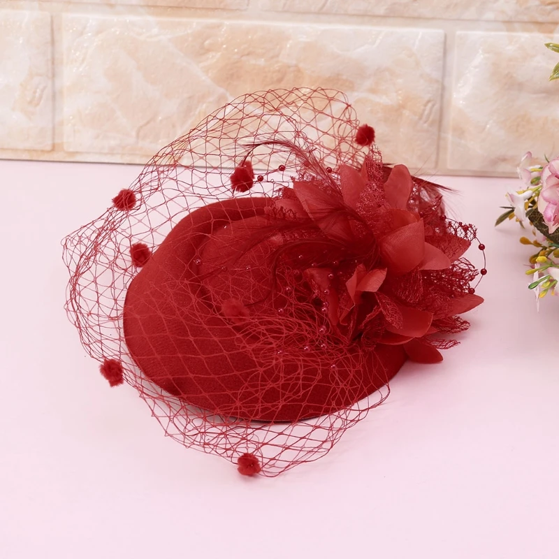 Fashion Hat Fascinators Hair Clip Headband Pillbox Hat Bowler Feather Veil Wedding Party Hair Clip Cocktail Tea Party Headwear Headdress