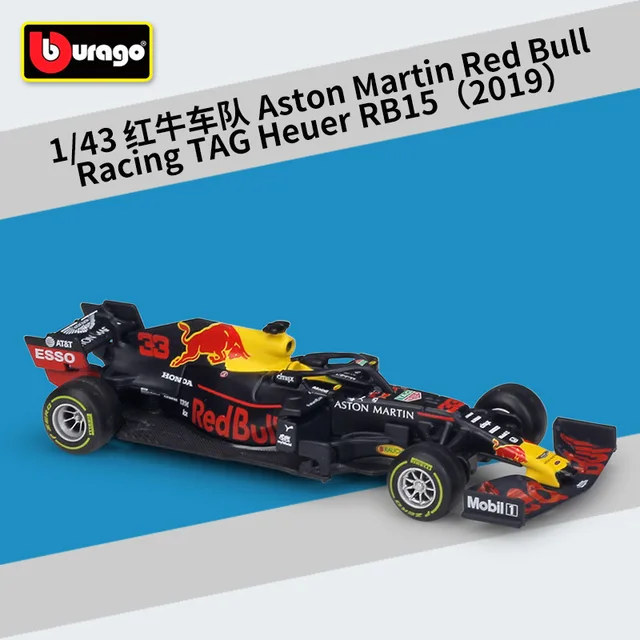 Bburago 1:43 2021 F1 Red Bull Racing RB16B 33# Max Verstappen 11# Sergio Perez Formula one Simulation alloy super toy car model RB15-33
