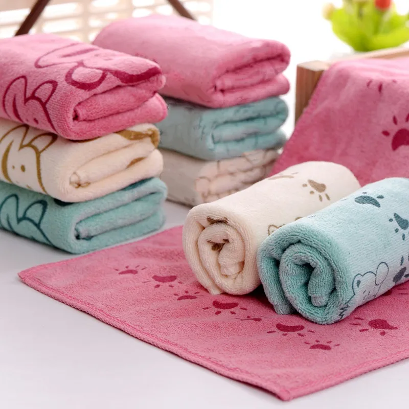 Toalla pequeña de baño de microfibra suave para bebé, paño absorbente de secado para recién nacido, 25x50cm