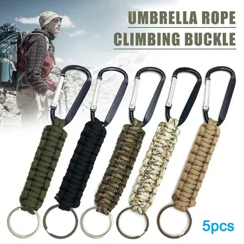 

5pcs Outdoor Tools Carabiner Cap Lifter Hex Driver Bottle Opener Keychain Ring Climbing Accessories,EDC Card Tool