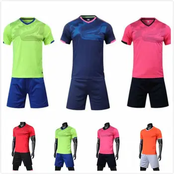

Customized Adult Children Football Jerseys Shorts Set Boys girls Soccer Clothes Short sleeve Kids training Uniforms Tracksuit