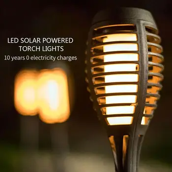

12led Solar Lawn Light Garden Villa Street Light Solar Flame Light Outdoor Waterproof Torch Light Outdoor Lighting