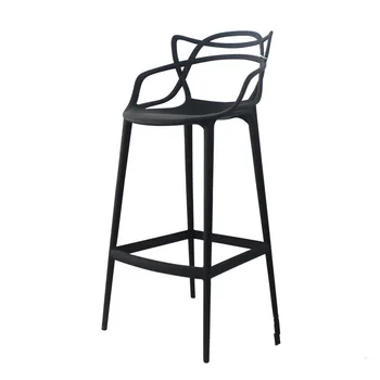 

65cm Height Best Plastic Vine Bar Chair with Backrest Nordic Creative Home Bar Chair Front Desk Bar High Stool Bearing 222kg