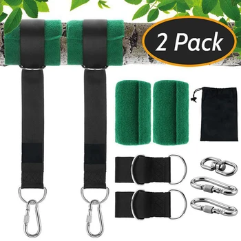 

550kg Load Capacity Swing Hammock Tree Hanging Kit with Straps Hooks Carabiner for Outdoor Playing Sport Ornaments
