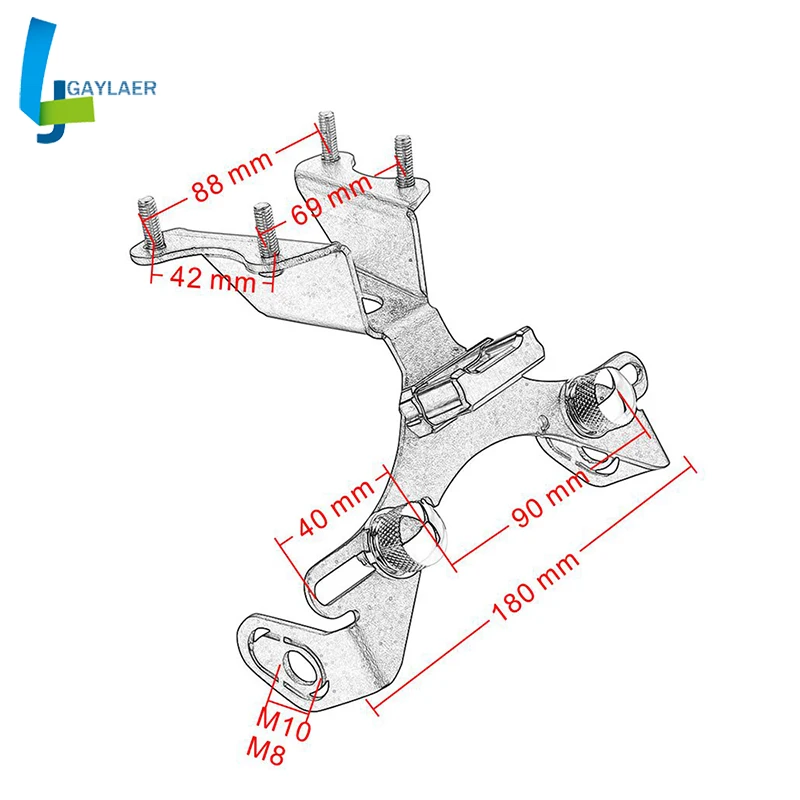 Для Yamaha MT 09 MT09 2013- MT10- регулируемый угол номерного знака с индикатором светильник держатель кронштейн