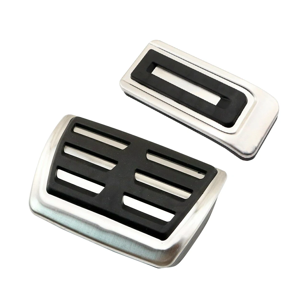 beler 2pcs Automatic Transmission Fuel Gas Brake Pedal Cover Fit For VW