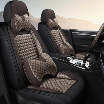 

Full Coverage flax fiber car seat cover auto seats covers for Chevrolet corvette tracker captiva niva trailblazer traverse