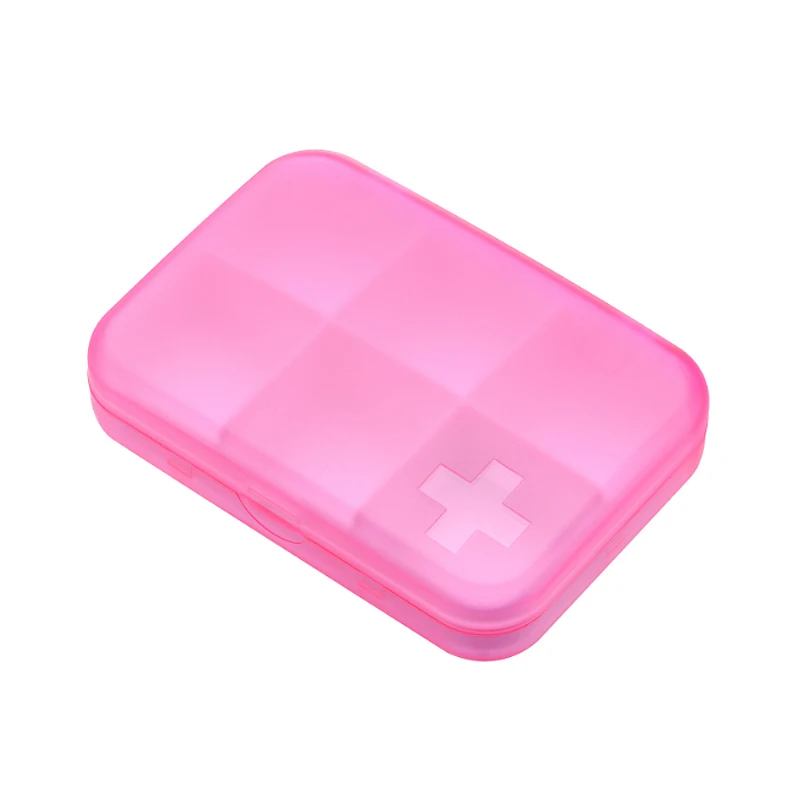 Pink 6 сетки мини-пилюля футляр для лекарств Еженедельный контейнер для таблеток Планшет контейнер для хранения Организатор Диспенсер туристическая таблетница держатель - Цвет: Pink