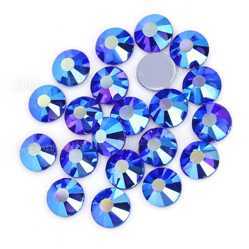 Сапфировое стекло AB с плоской задней поверхностью стразы горячей фиксации