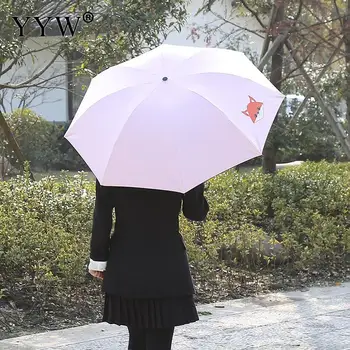 

Sun Folding Umbrella Changeling Umbrellas Rain Women Pocket Anti-Uv Pongee Umbrella Machine Parasol Unisex Paraguas Pink Yellow