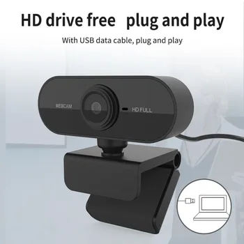 

HD 1080P Webcam Mini Computer PC WebCamera with Microphone Rotatable Cameras for Live Broadcast Video Calling Conference Work