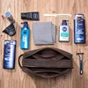 Contact's Genuine Leather Cosmetic Bag Men Luxury Large Capacity Men Makeup Pouch Organizer Travel Vintage Toiletry Bags Storage 3