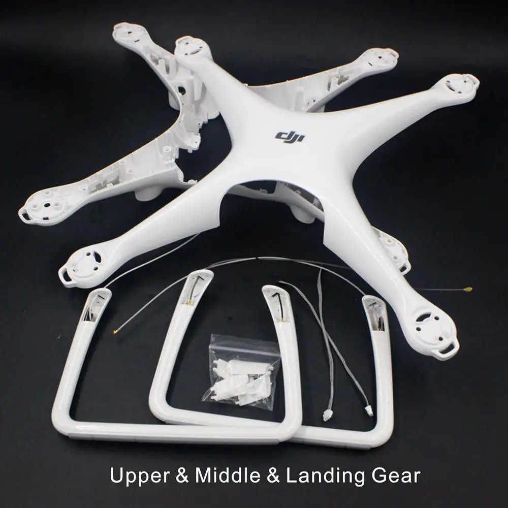 

Original Replacement Spare Parts for DJI Phantom 4 Body Shell Landing Gear Upper Middle Bottom Cover for Phantom 4 Drone Repair