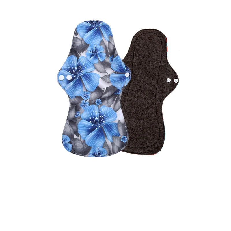 [simfamily] 5PC Heavy Flow Pads Reusable Menstrual Cloth Mama Pads Sanitary Bamboo Charcoal Inner Selling