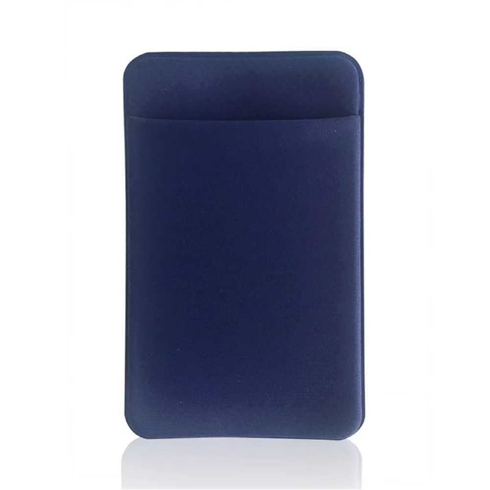 Модный Блестящий Чехол для мобильного телефона, ID, кредитный держатель для карт, кошелек, кредитный карман, клейкий задний Чехол для наклейки, аксессуары для телефонов - Цвет: dark blue