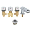 Bathtub Faucet Split 2 Way Divide Waterfall Triple Handle Brass Switch Control Valve Bathroom Cabinet Shower Room Mixer 5