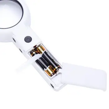 

5/11X Magnifying Glass Non Slip Table Lamp Hand Held 8 LED Stand Repair Simple