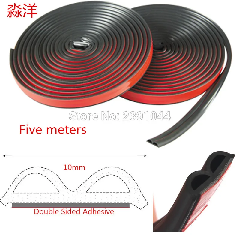 top racing 5 Meters Rubber Seal Adhesive strip car soundproof door wind and dust sealing fit for VW SUV | Автомобили и мотоциклы