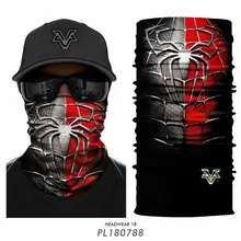 3D мотоциклетная Лыжная Балаклава Marvel для шеи Buffe Venom маски для лица Призрак Череп Тактический лыжный мотоциклетный шарф бандана защита для лица