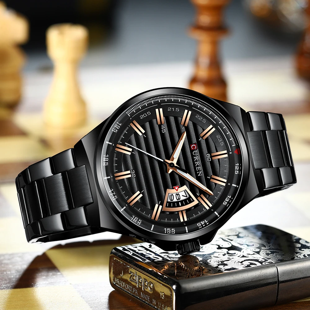 Orologio Da Polso Curren 8322 Uomo Analogico Quarzo Business Silver la
