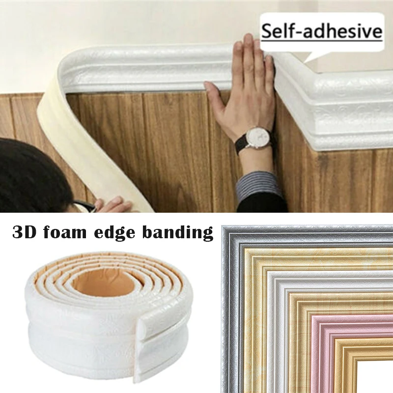 Cozylkx 90x 3 Self Adhesive Flexible Molding Trim, 3D Sticky Decorative  Wall Lines Wallpaper Border for Home, Office, Hotel DIY Decoration, Black :  : Home & Kitchen