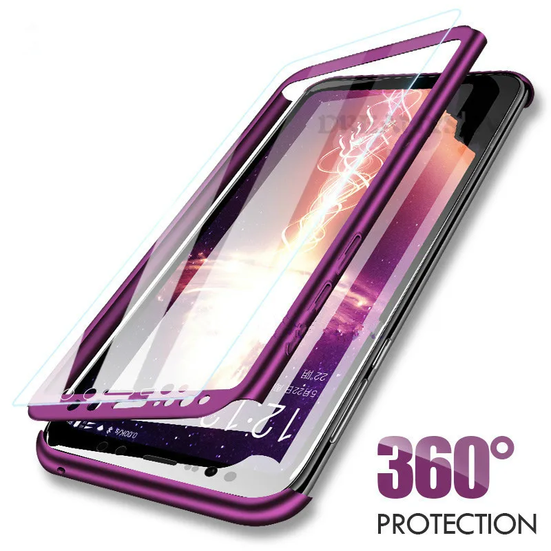 Чехол полностью защищающий телефон для samsung Galaxy A50 A30 A10 M30 M20 M10 J4 J6 A6 A8 плюс A9 A7 2018 A5 A3