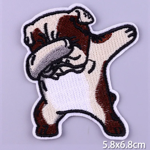 DIY Cartoon Cat Dog Patches On Clothes Animal Patch Unicorn Letter Embroidered Patch Iron On Patches For Clothing Stickers Badge PE6270CT