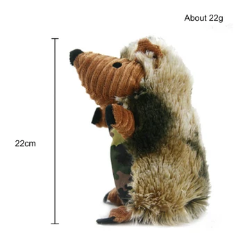 

Hedgehog Shape Dog Squeak Sound Toy Funny Plush Interactive Toys Pet Chew Toys for Samll Large Dogs Playing Training