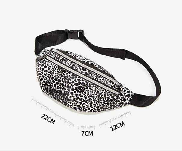 New Design Women Leopard Pattern Cool Style Waist Fanny Pack Belt Bag Phone Wallet Storage Bag PU Leather Hip Bum Bag Pouch