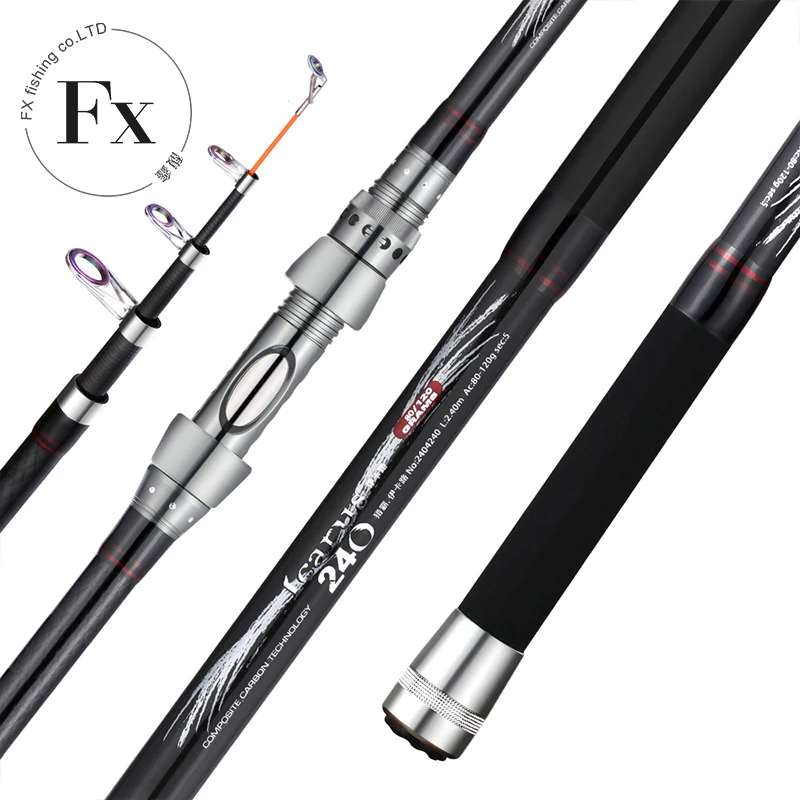 

FX Carbon Fiber Telescopic Fishing Rod 2.1m-3.6m Medium and short Sea Rods Telescopic Fishing Rod Spinning Fishing Pole M