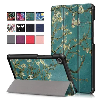 

For Lenovo Tab M7 7.0inch TB-7305F TB-7305X TB-7305I Tablet Painted Print PU Slim Magnetic Folding Stand Leather Flip Cover Case