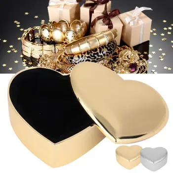 

Mini Portable Heart-Shape Storage Box Decoration Jewelry Container Holder box jewelry organizer Display for jewelry y