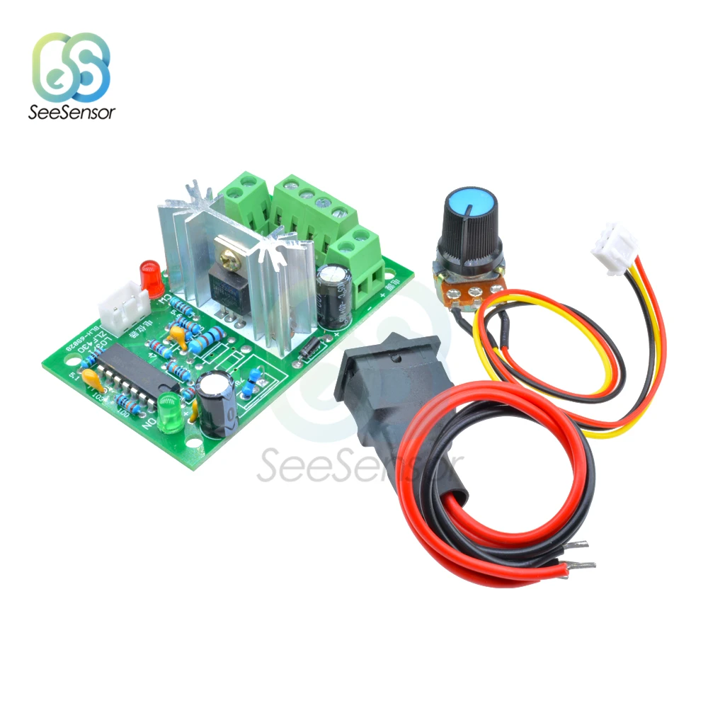PWM DC Motor Speed Control Switch Governor Stepless Speed Change Pump 12V-24V 6A