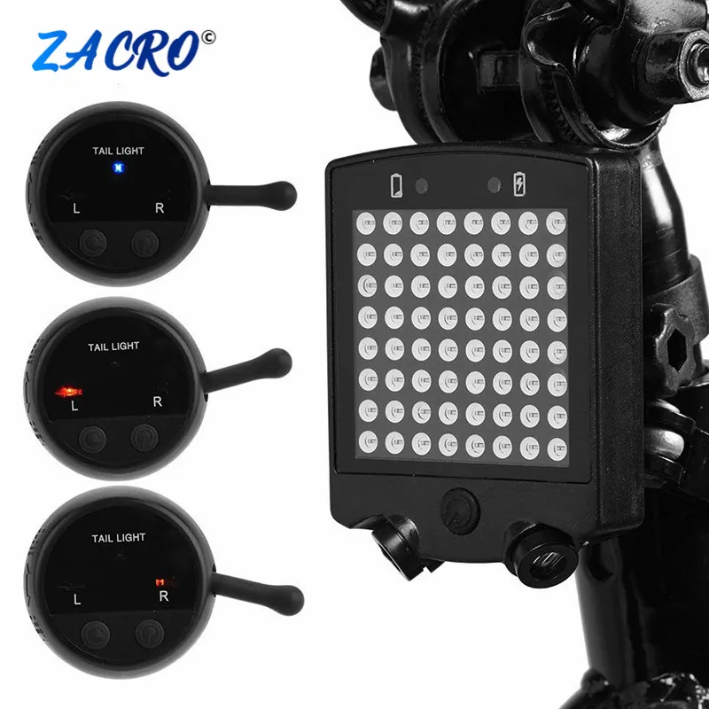 Clearance Bicycle Light Turn Signal Light for Cycling Mountain Bike Waterproof Rear Light Turn LED Warning Lamp  LED Warning Light #2 0