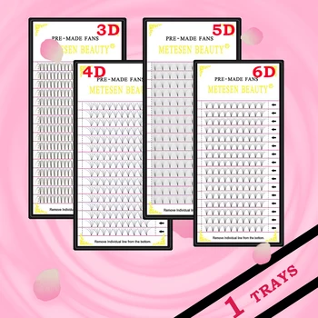 

METESEN BEAUTY russian volume eyelash extensions hand made black premade volume fans 3D/4D/5D/6D/7D/8D/10D C D curl new lashes