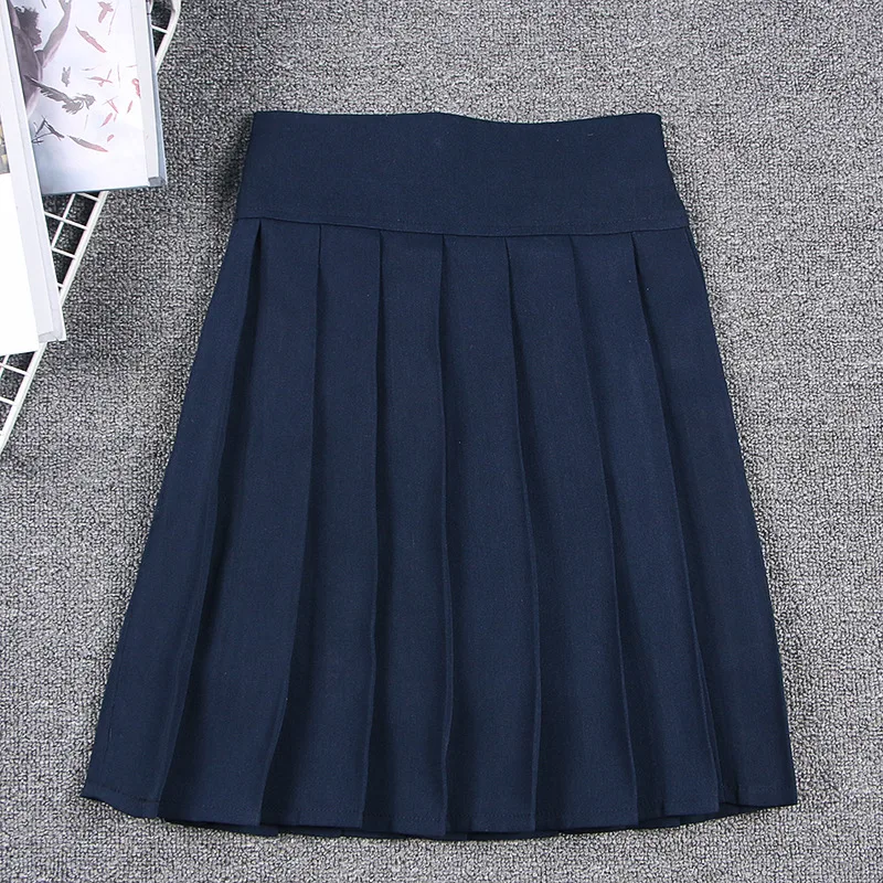 Популярная японская короткая юбка в Корейском стиле школьная юбка трапециевидной формы с завышенной талией Милая плиссированная мини-юбка для девочек школьная форма Юбки JK