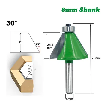 

8mm Shank Milling Cutter Woodwork Chamfer Router Bit 30 Degree Bevel Edging Woodorking Machine Tool Router Bits For Wood MC02110